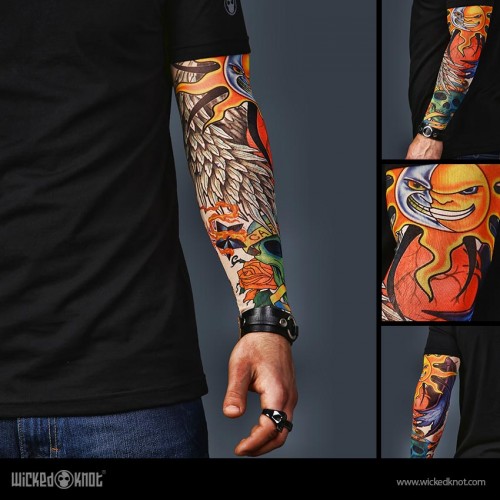 A Set of 2  Tattoo Sleeves - Celtic and Colorful 
