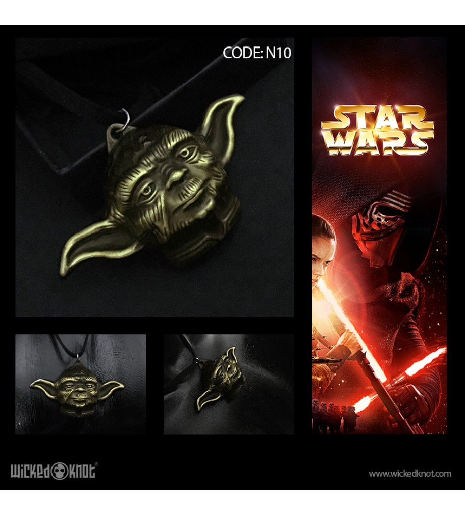 Yoda Starwars Black Necklace 