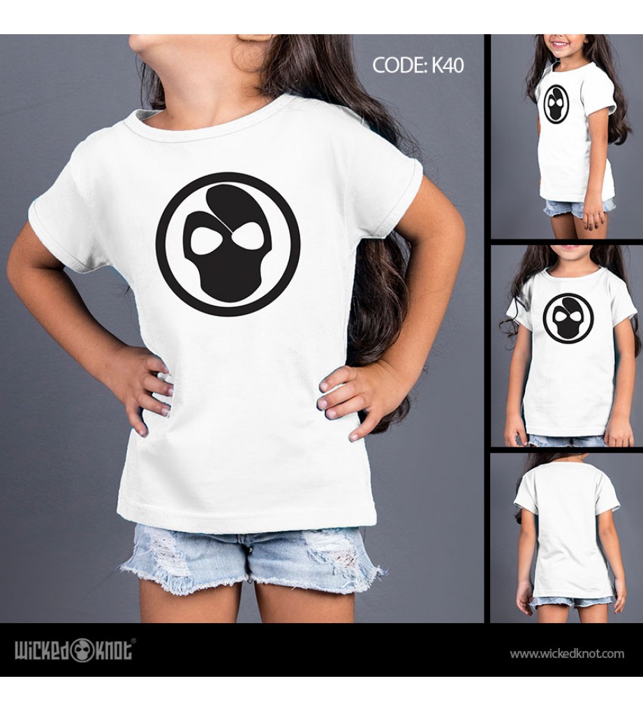 WickedKnot White Logo - Girls T-Shirt