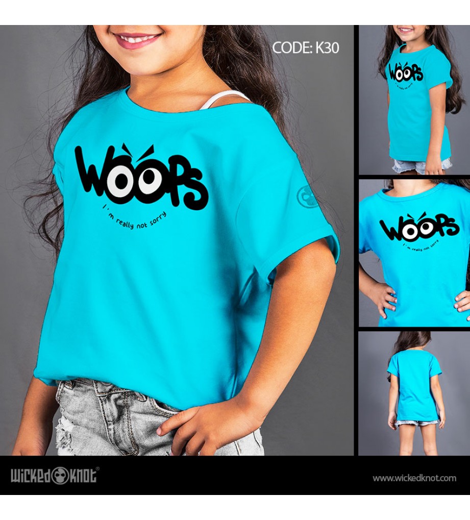 Woops Blue - Girls T-Shirt