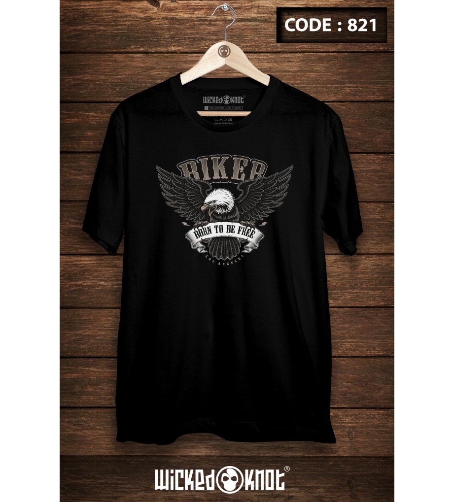 Biker Eagle Black T-Shirt