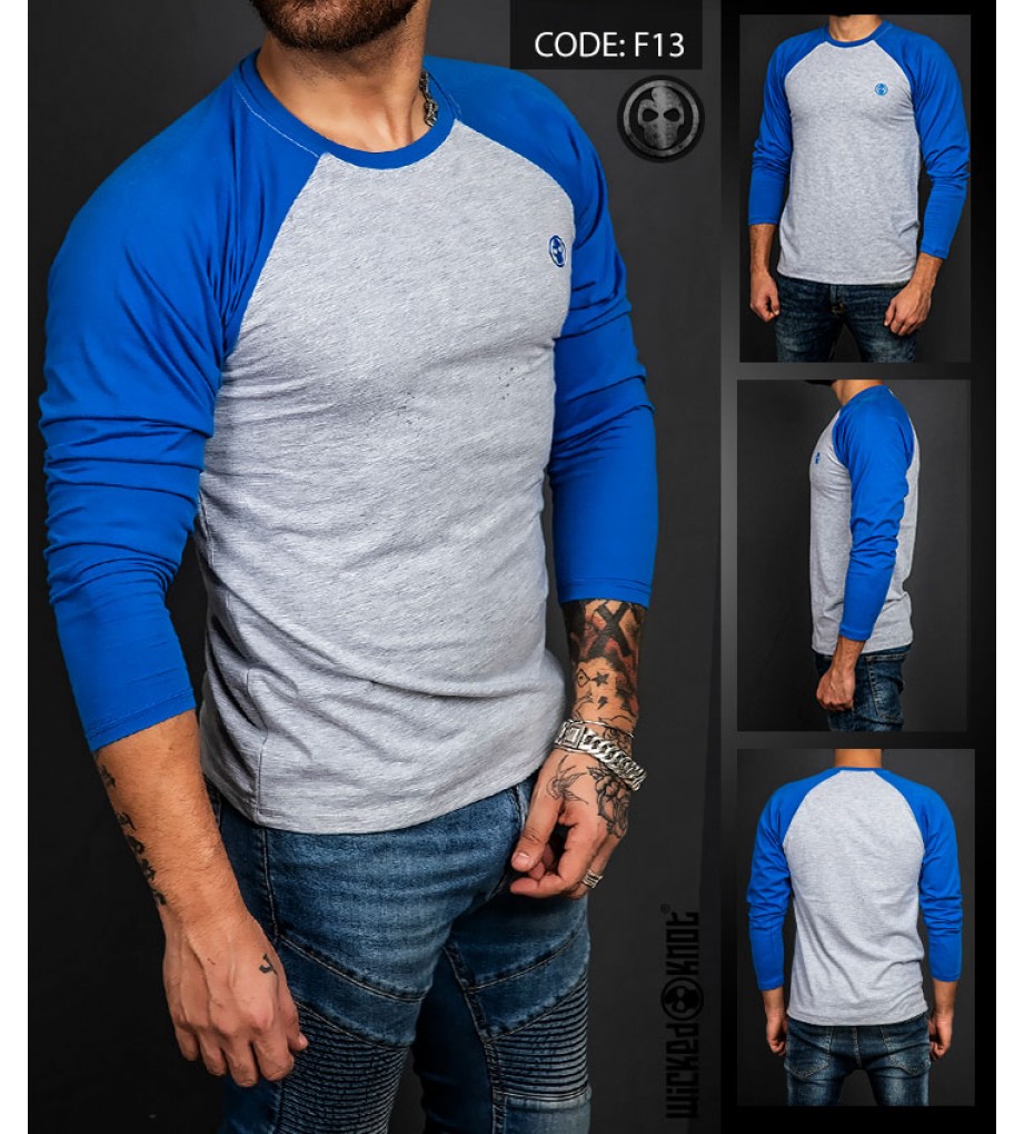 Raglan Branded Blue  T-Shirt