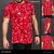 Summer Time - Red -  Pattern  Printed  T-Shirt